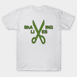 green ShAVING LIVES logo T-Shirt